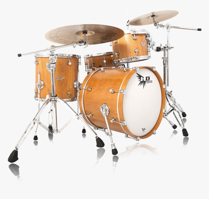 Wood Finish Drum Kit, HD Png Download