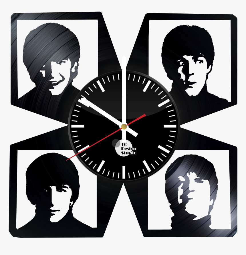 The Beatles Handmade Vinyl Record Wall Clock Fan Gift - Beatles Cover Art, HD Png Download
