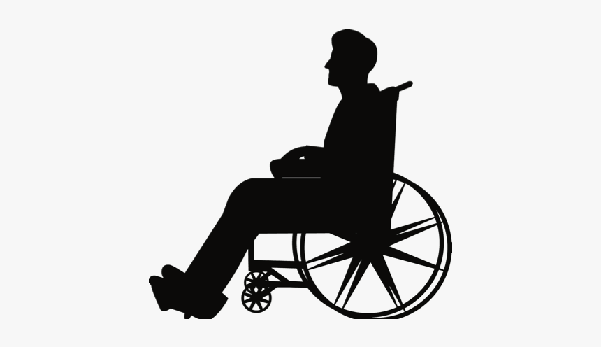 Man In Wheelchair Silhouette, HD Png Download