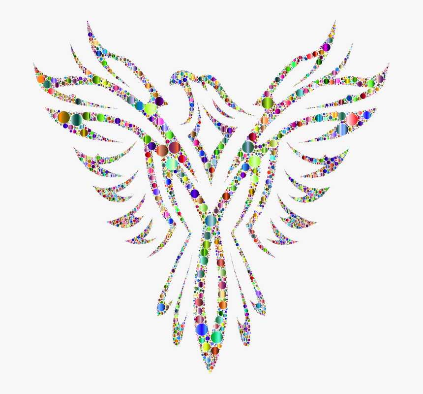 Phoenix Bird Circles Animal Creature Myth Blue Phoenix Bird Logo Hd Png Download Transparent Png Image Pngitem