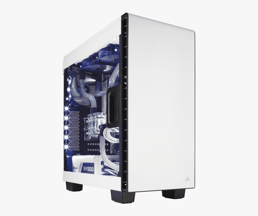 Intel Z390 2-way Gpu Liquid Cooled Pc - Corsair Carbide 400c White, HD Png Download