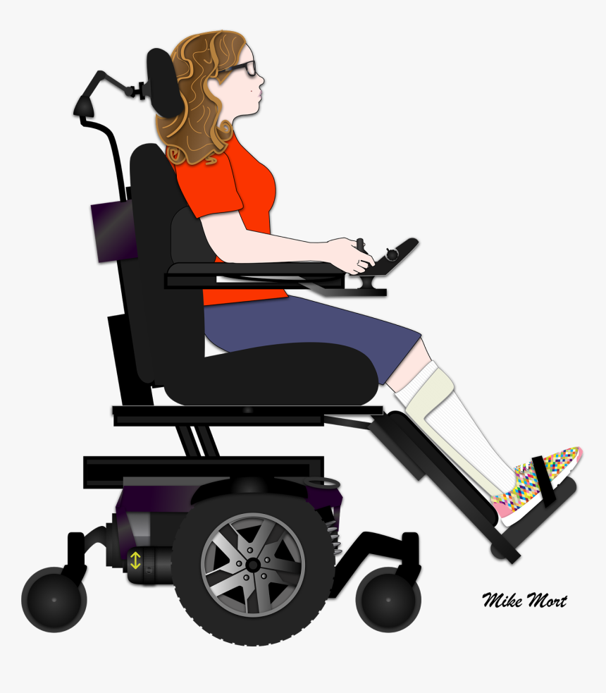Grandma Clipart Wheelchair - Cerebral Palsy Power Wheelchair, HD Png Download