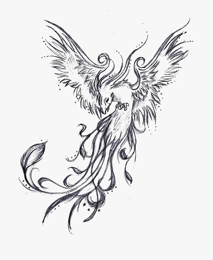 Tattoo Phoenix Sleeve Legendary Drawing Creature Clipart - Phoenix Rising Tattoo Designs, HD Png Download