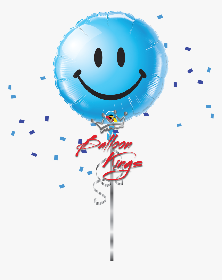 Smiley Face Blue - Blue Smiley Balloon, HD Png Download