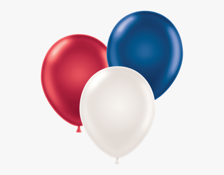 Picture 1 Of - Red Blue And White Metallic Balloons, HD Png Download
