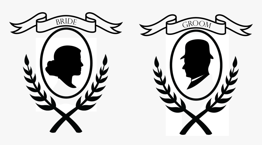 Clip Art And Groom Motif Photography - Bride And Groom Logo, HD Png Download