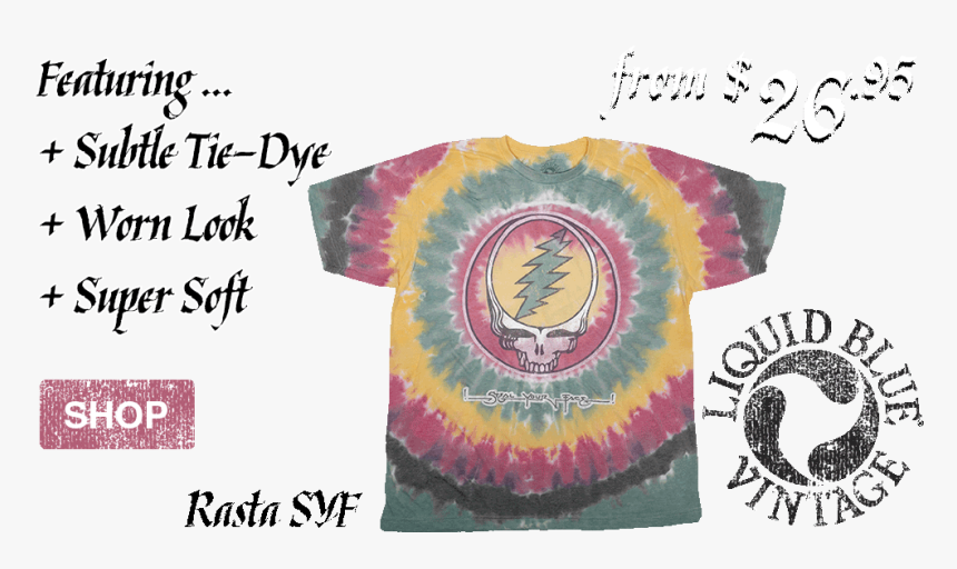 Transparent Tie Dye Png - Grateful Dead Vintage T Shirt Tie Dye, Png Download