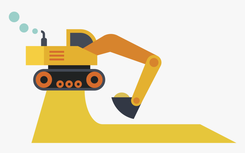 Excavator Clipart , Png Download - Excavator Animasi, Transparent Png