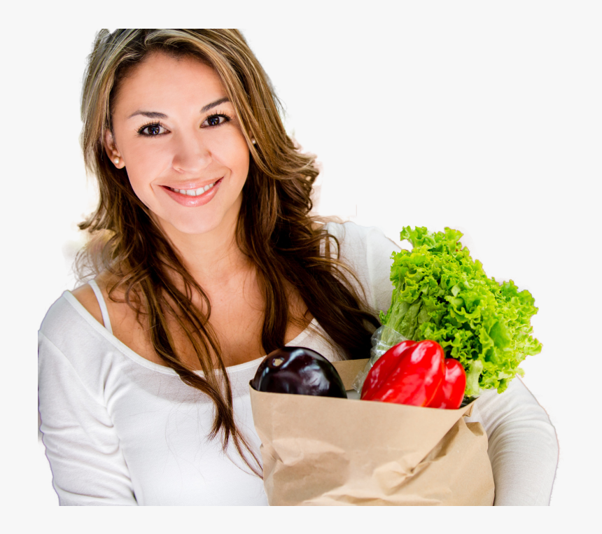 Girl Buying Vegetables And Fruits, HD Png Download
