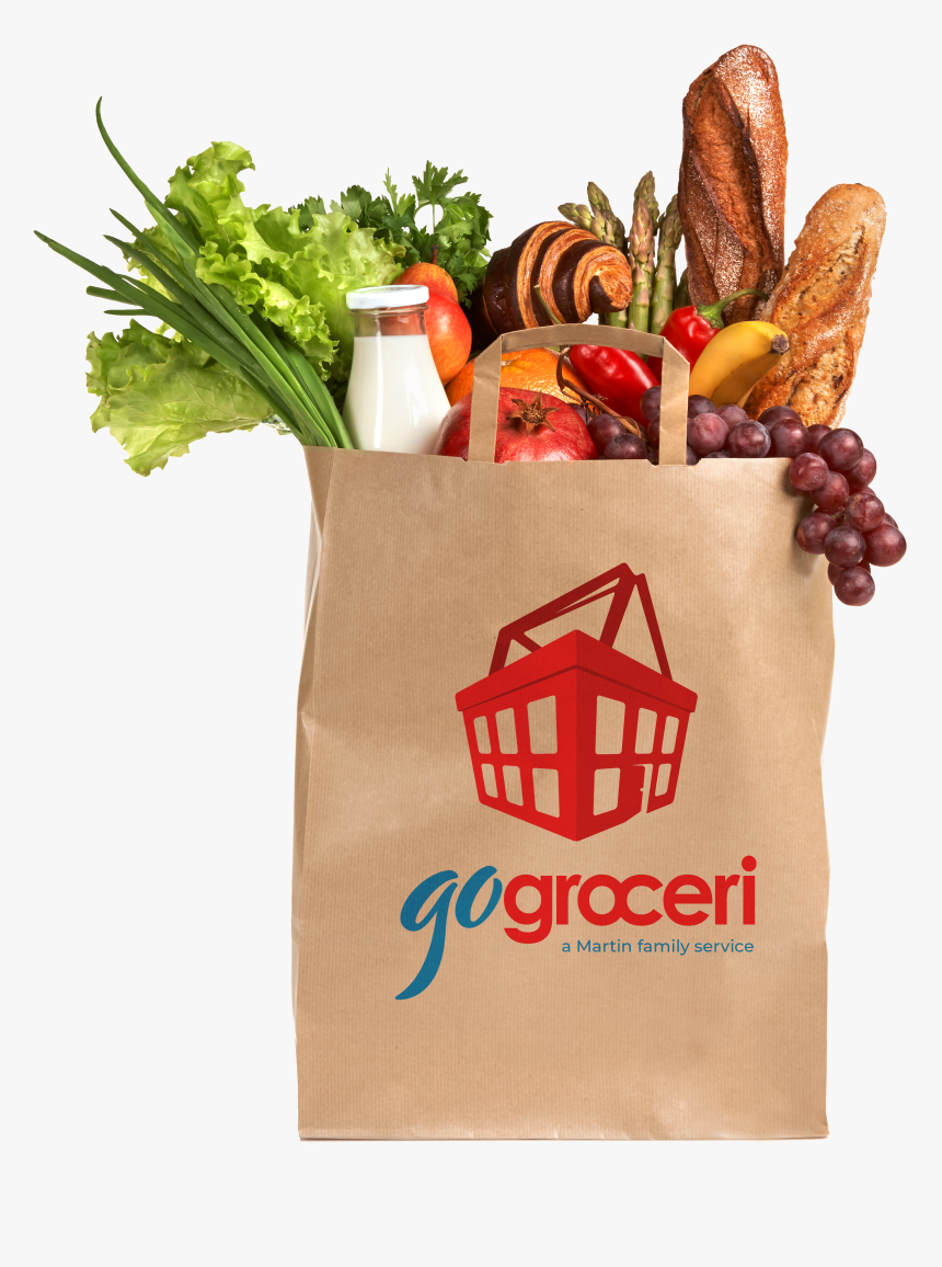 Gogroceri Offers Convenient On-line And Mobile Grocery - Christmas Grocery Bag, HD Png Download