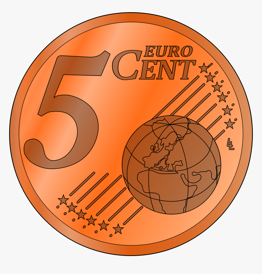 Five Euro Cent Clip Arts - 2 Euro Cent Clipart, HD Png Download