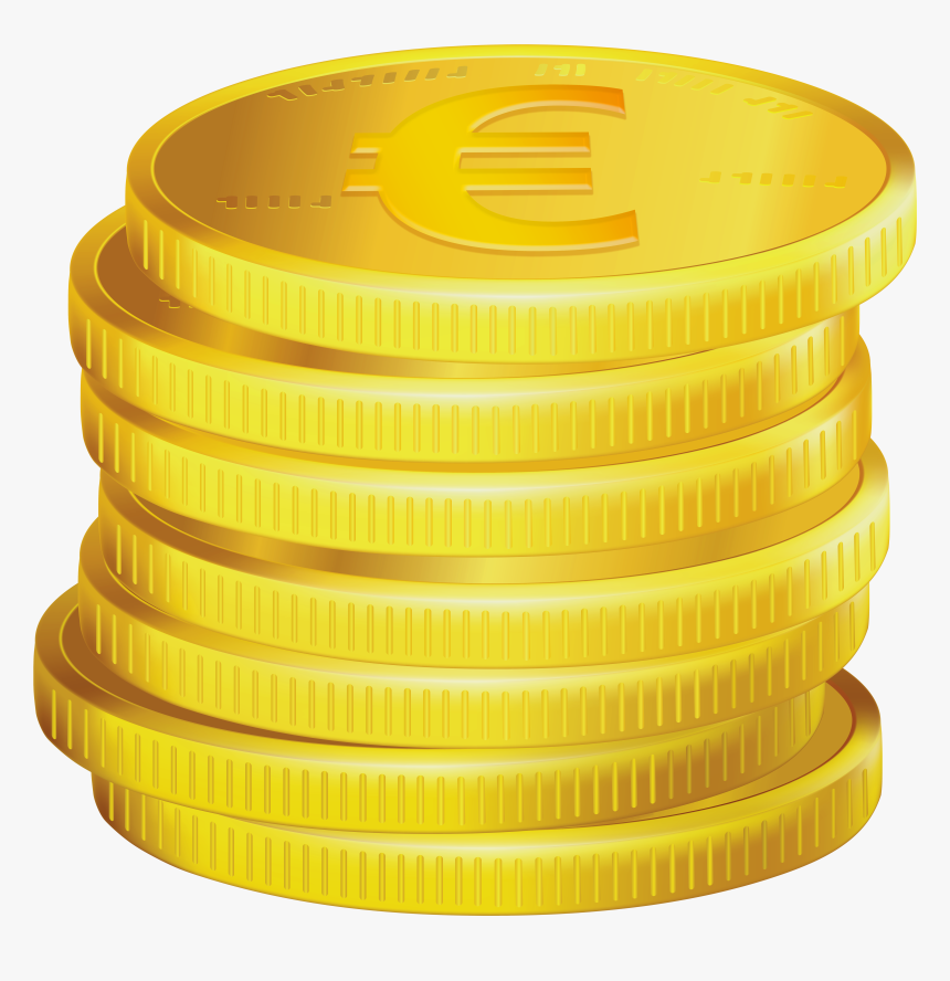 Gold Euro Coins Png Clipart, Transparent Png