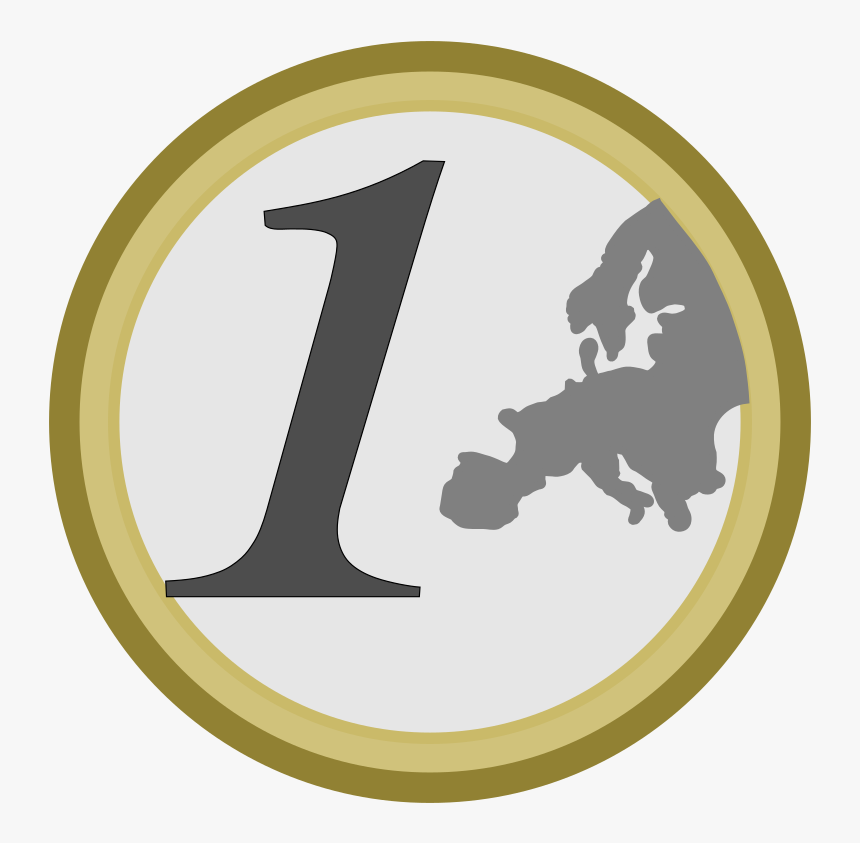 Worksheet 1 Euro Coloured - 1 Euro Clipart Png, Transparent Png