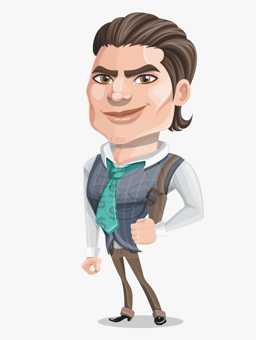 Big Mafia Boss Cartoon Vector Character Aka Tal Knows-how - Cartoon, HD Png Download