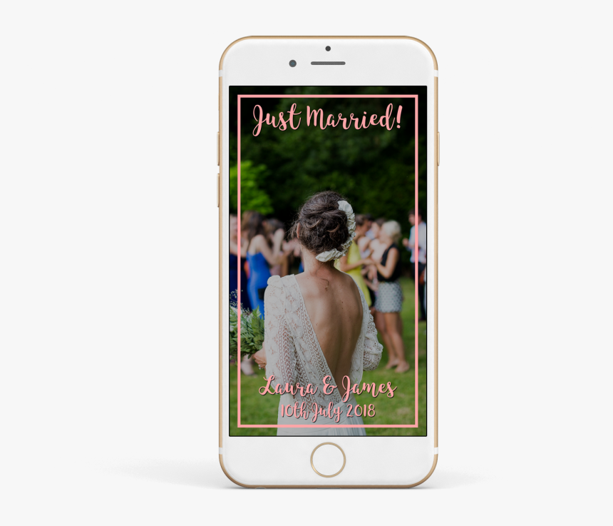 Just Married Blush Pink With Border , Png Download - Ogród Botaniczny Łódź Sesja Ślubna, Transparent Png