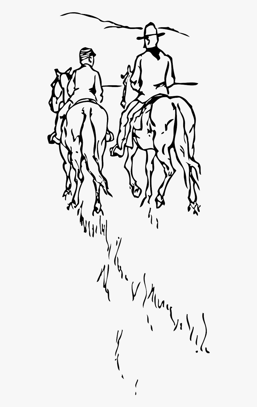Horse Riding Away Clipart, HD Png Download