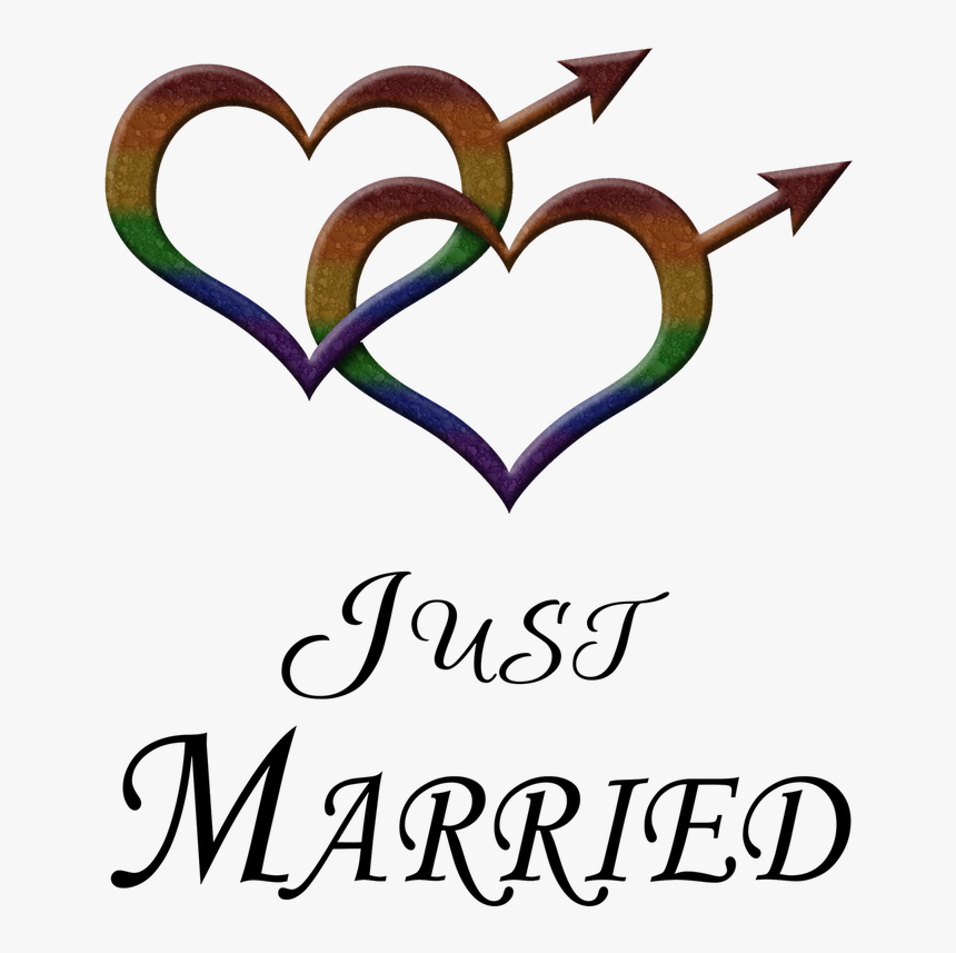 Two Rainbow Colored, Overlapping, Heart Shaped, Gay - Heart, HD Png Download