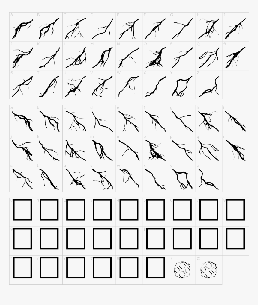 Lightning Bolts Font - Wanted Font, HD Png Download