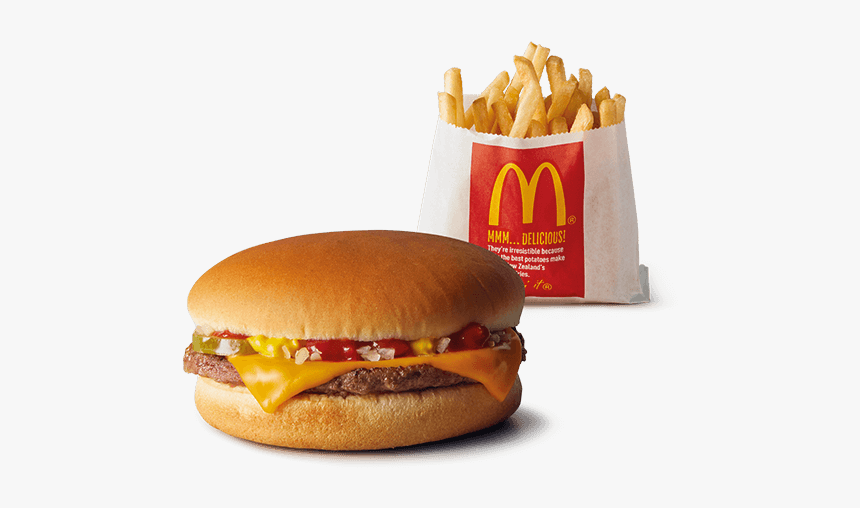 Title - Mcdonalds Burger And Fries, HD Png Download