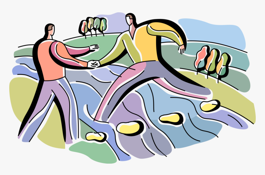 Vector Illustration Of Business Colleague Offers Helping - Cartoon, HD Png Download