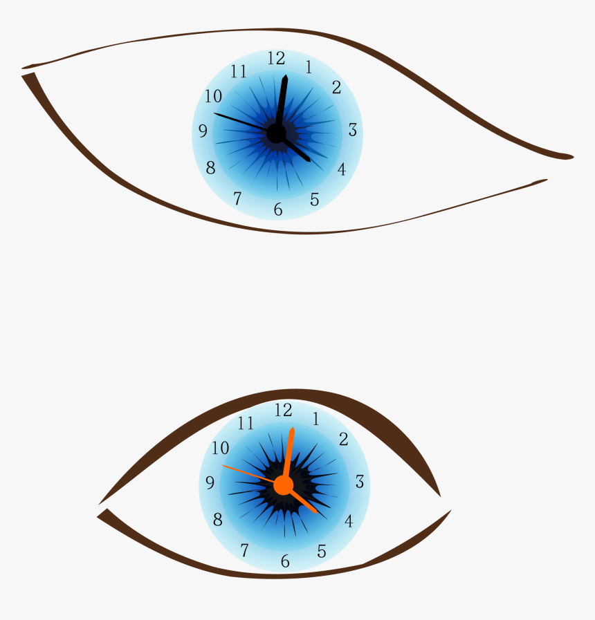 Clock Eye Clip Arts - Ojo Tiempo, HD Png Download
