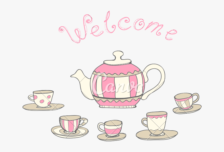 Invitation Portrait Illustrated Cup - Teacup, HD Png Download