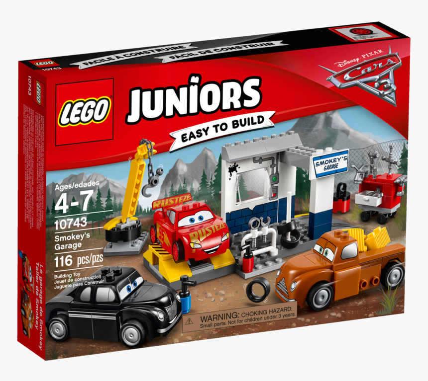 Lego Juniors Disney Cars , Png Download - Lego Smokey's Garage, Transparent Png