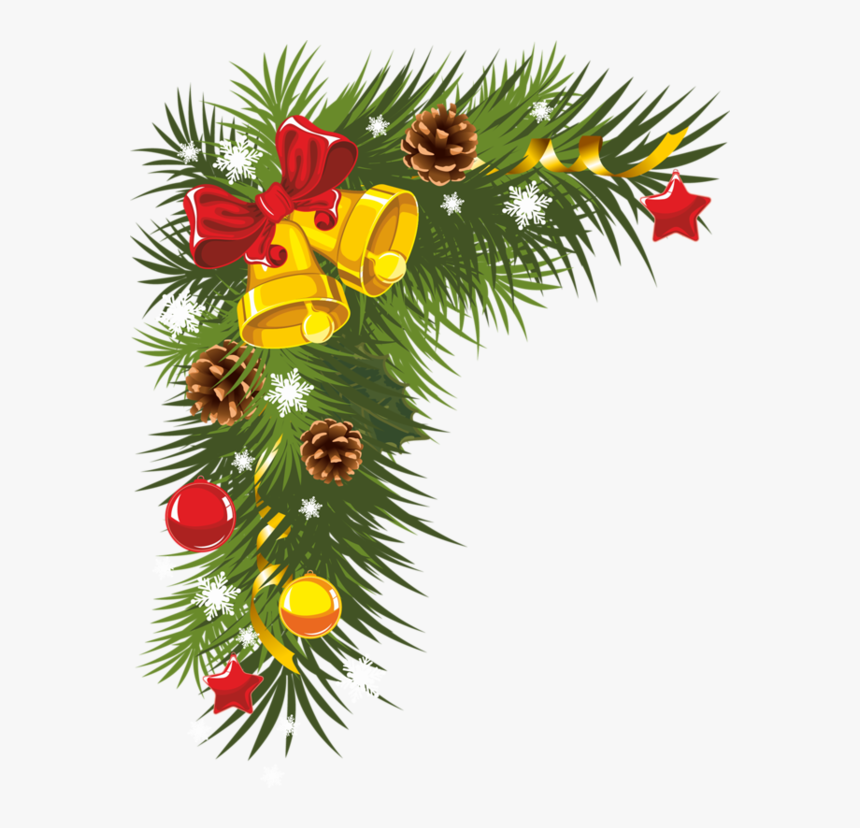 Bordures,tubes Coins,corners Christmas Boarders, Christmas - Christmas Corner Border Png, Transparent Png