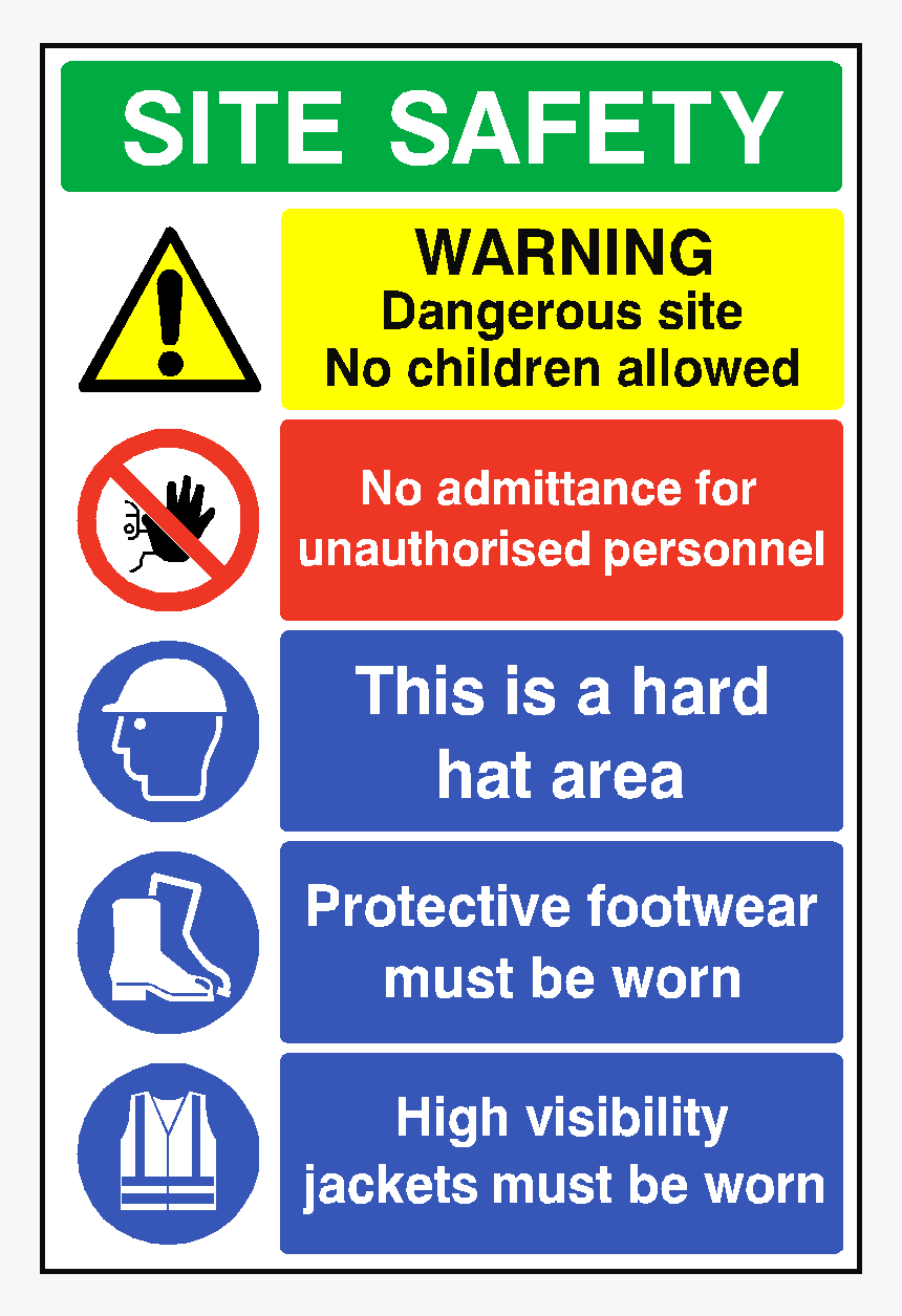 Construction Site Safety Sign - Construction Site Entrance Signs, HD Png Download