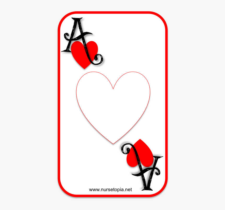 Card Iology Encouragement Nursetopia - Clipart Ace Of Hearts, HD Png Download