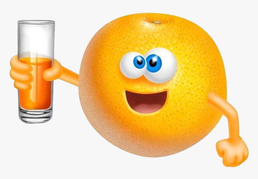Orange Juice Fruit Cartoon - Mango Cartoon Hd Fruits, HD Png Download