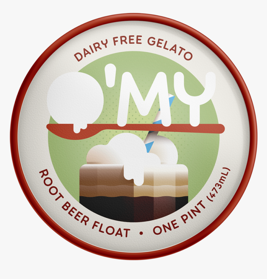 Root Beer Float Gelato Container Lid - O My Gelato, HD Png Download