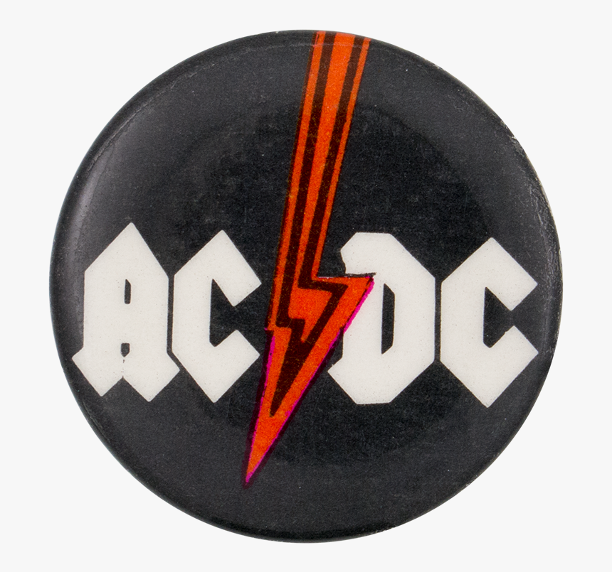 Ac/dc Red Lightening Bolt Music Button Museum - Emblem, HD Png Download ...