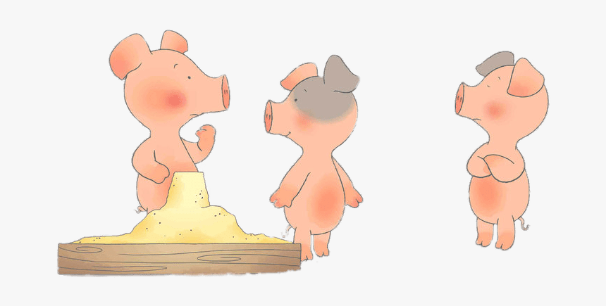 Wibbly Pig And Two Friends Near The Sandpit - Cartoon, HD Png Download