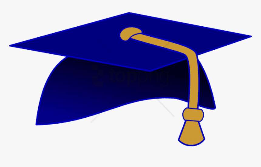 Free Png Gold Graduation Cap Png Png Image With Transparent - Blue Graduation Cap Png, Png Download