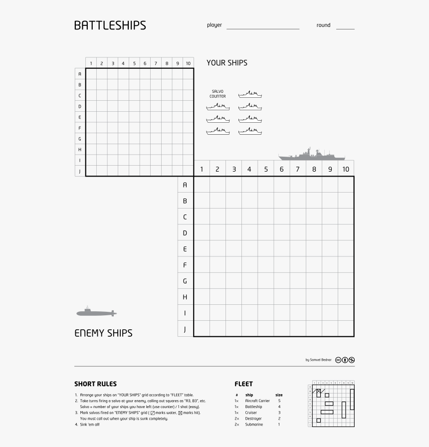 Battleship Paper Template, HD Png Download