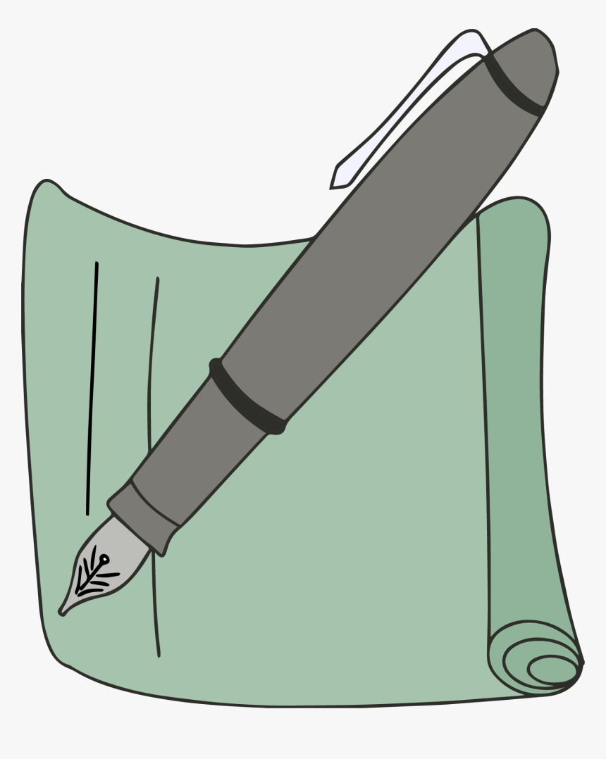 Calligraphy Pen And Paper Clipart Png Calligraphy Paper Cartoon