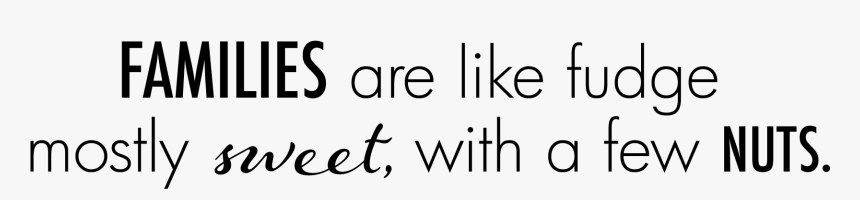 Families Are Like Fudge Decal - Parallel, HD Png Download