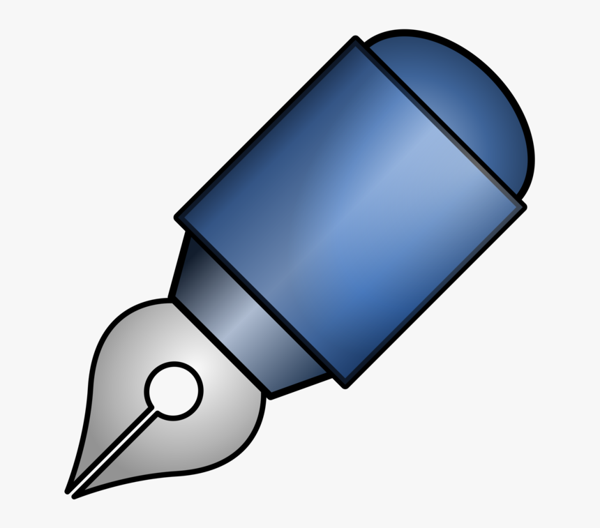 Transparent Fountain Pen Clipart - Paper Fountain Pen Png Clipart, Png Download