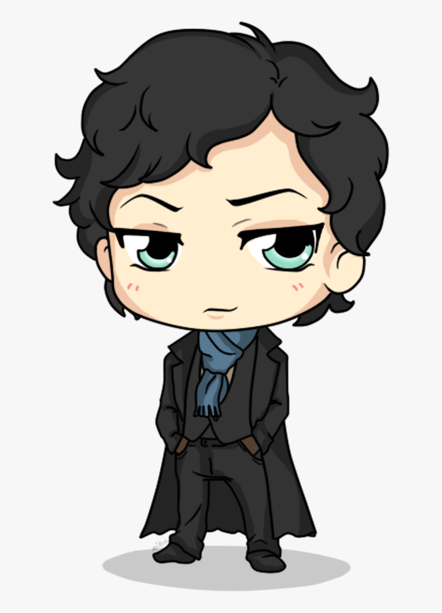 Clipart Black And White Library By Mibu No Ookami - Cartoon Benedict Cumberbatch Sherlock, HD Png Download