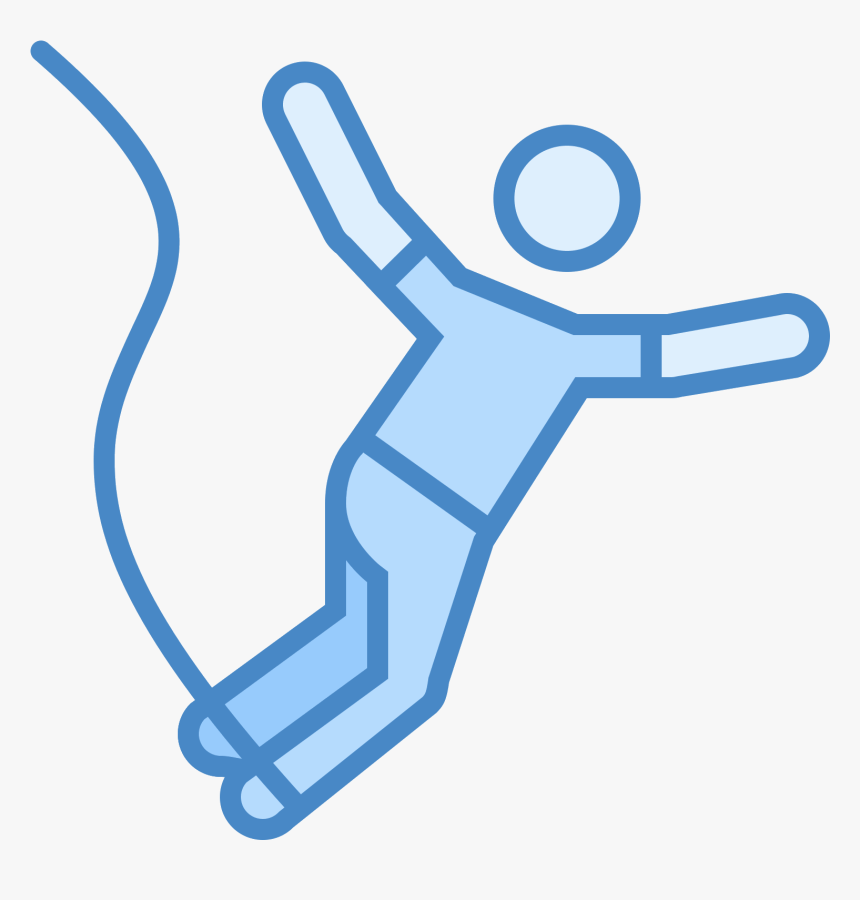 The Bungee Jumping Icon Is A Icon With A Person Falling, HD Png Download
