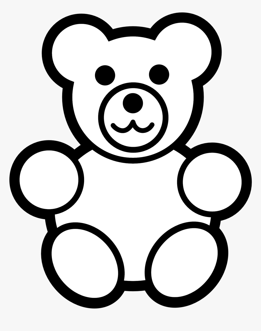 Clipart Of Amp, Amd And Fabulous - Teddy Clipart Black And White, HD Png Download