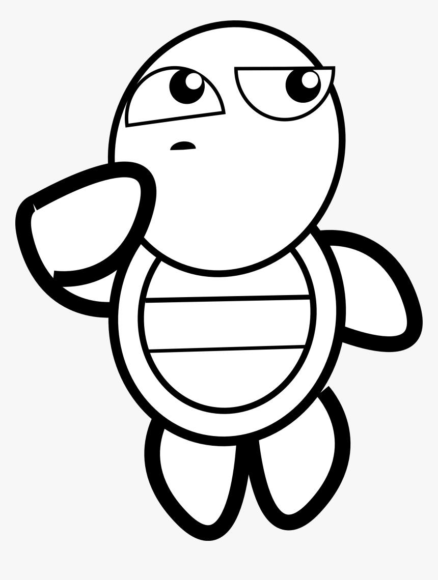 Turtle Clip Art Black And White, HD Png Download
