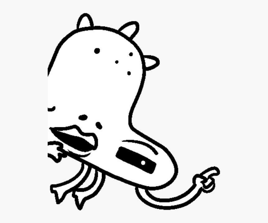 Undertale White Face Black Black And White Mammal Nose - Jerry Undertale Png, Transparent Png