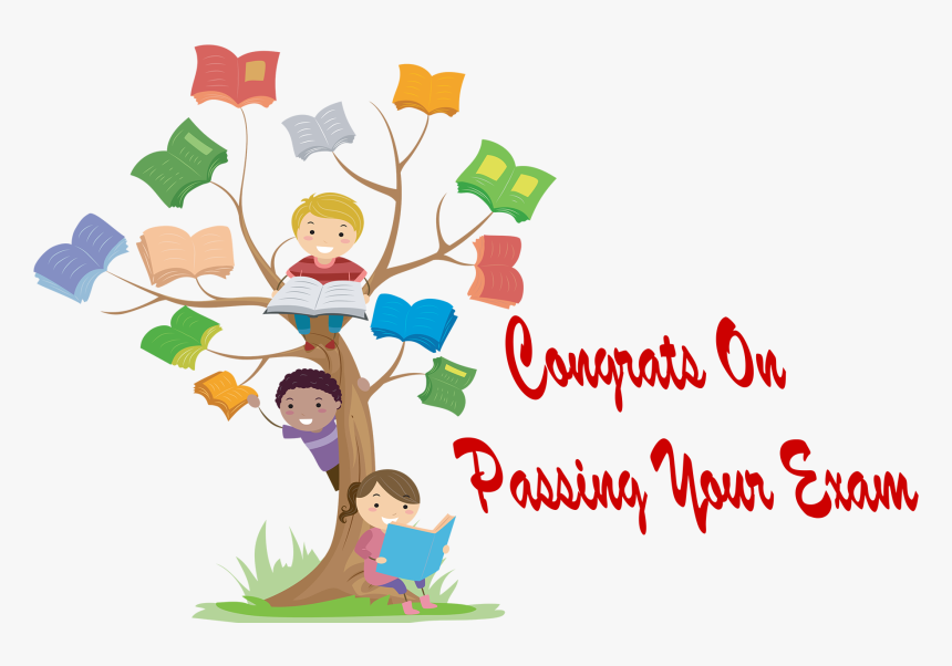 Congrats On Passing Your Exam Png Free Pic - Book Tree, Transparent Png