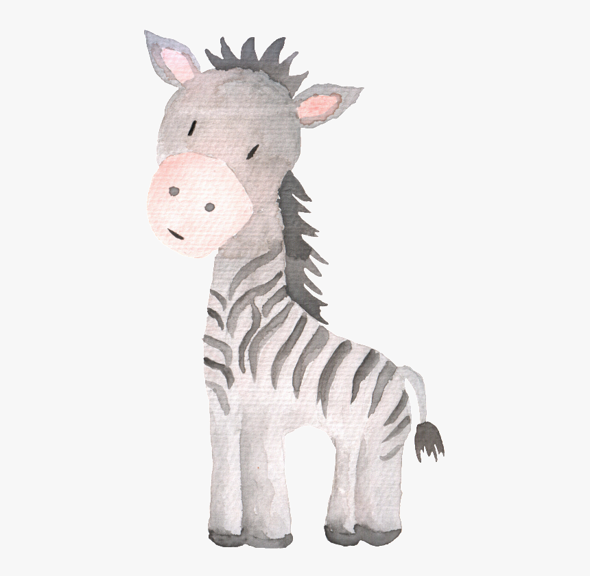 Hand Painted Watercolor Donkey Cartoon Animals Transparent - Free Safari Nursery Printables, HD Png Download