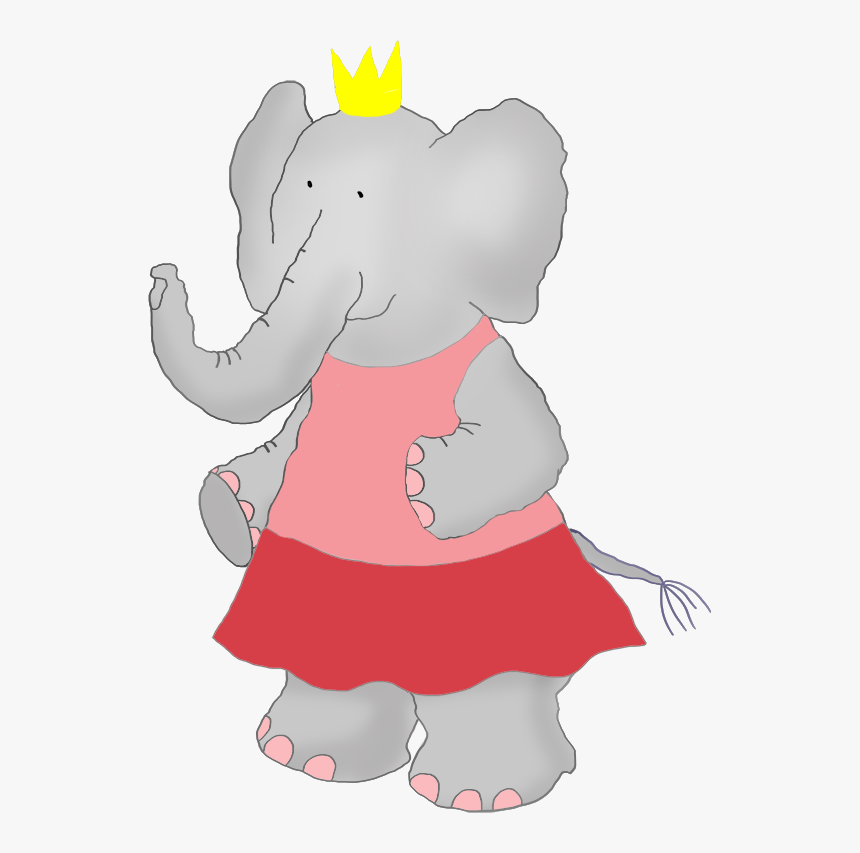 Cartoon Elephant Princess - Elephant Princess Cartoon, HD Png Download