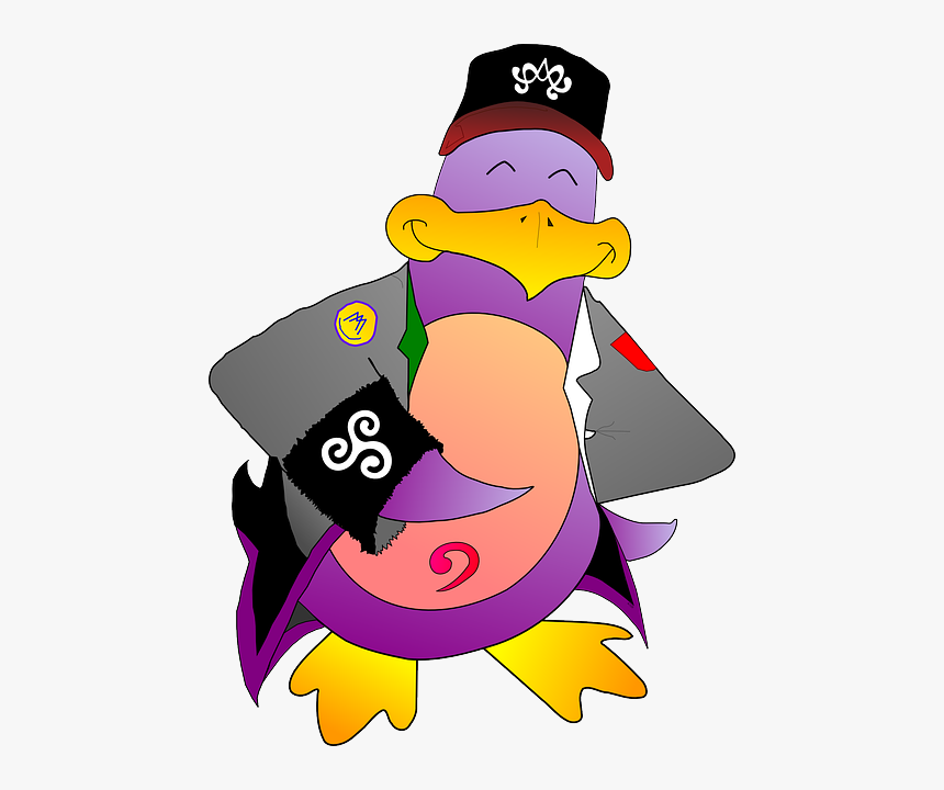 Penguin, Cartoon, Bird, Clothing, Funky, Smile, Animals - Clip Art, HD Png Download
