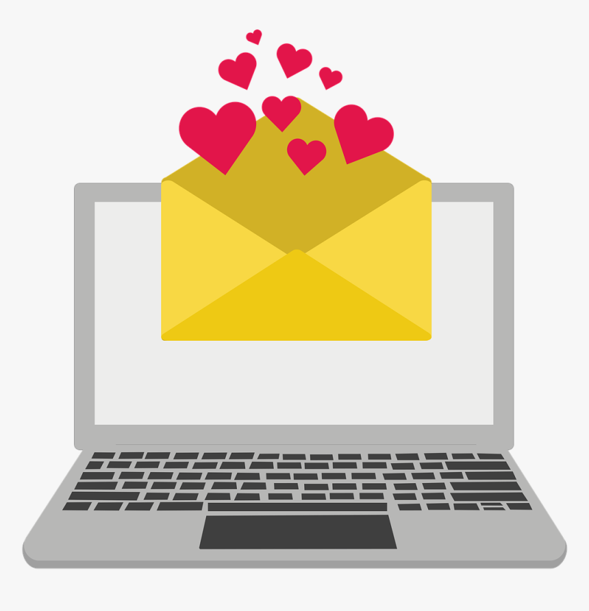 Email, Email Love, Love Letter, Online Dating, Tinder - Netbook, HD Png Download