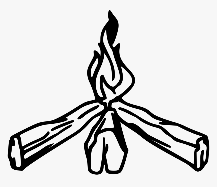 Campfire Camping Firewood Tinder - Firewood Clip Art, HD Png Download